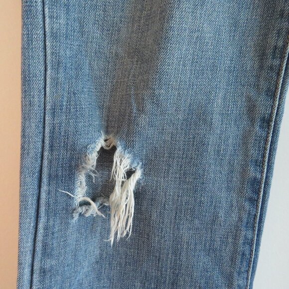 VINTAGE ABERCROMBIE & FITCH Y2K Low Rise Flap Pocket Distressed Jeans - Picture 6 of 16
